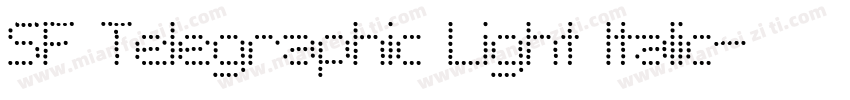 SF Telegraphic Light Italic字体转换